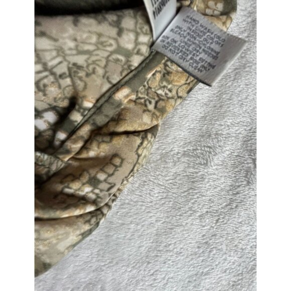 Zenergy Chico's Womens Zip-Up Snake Print Vest Size 1 Brown Stretch Lightweight - Picture 4 of 7